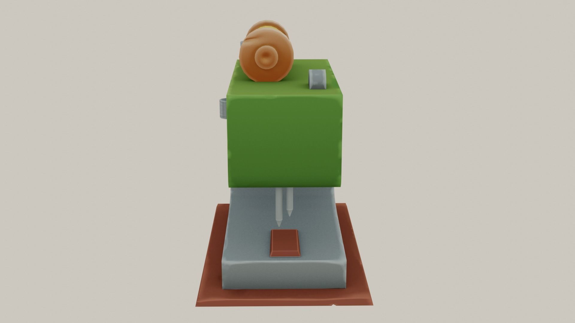 3D Stylized Sewing Machine Free low-poly 3D model_3