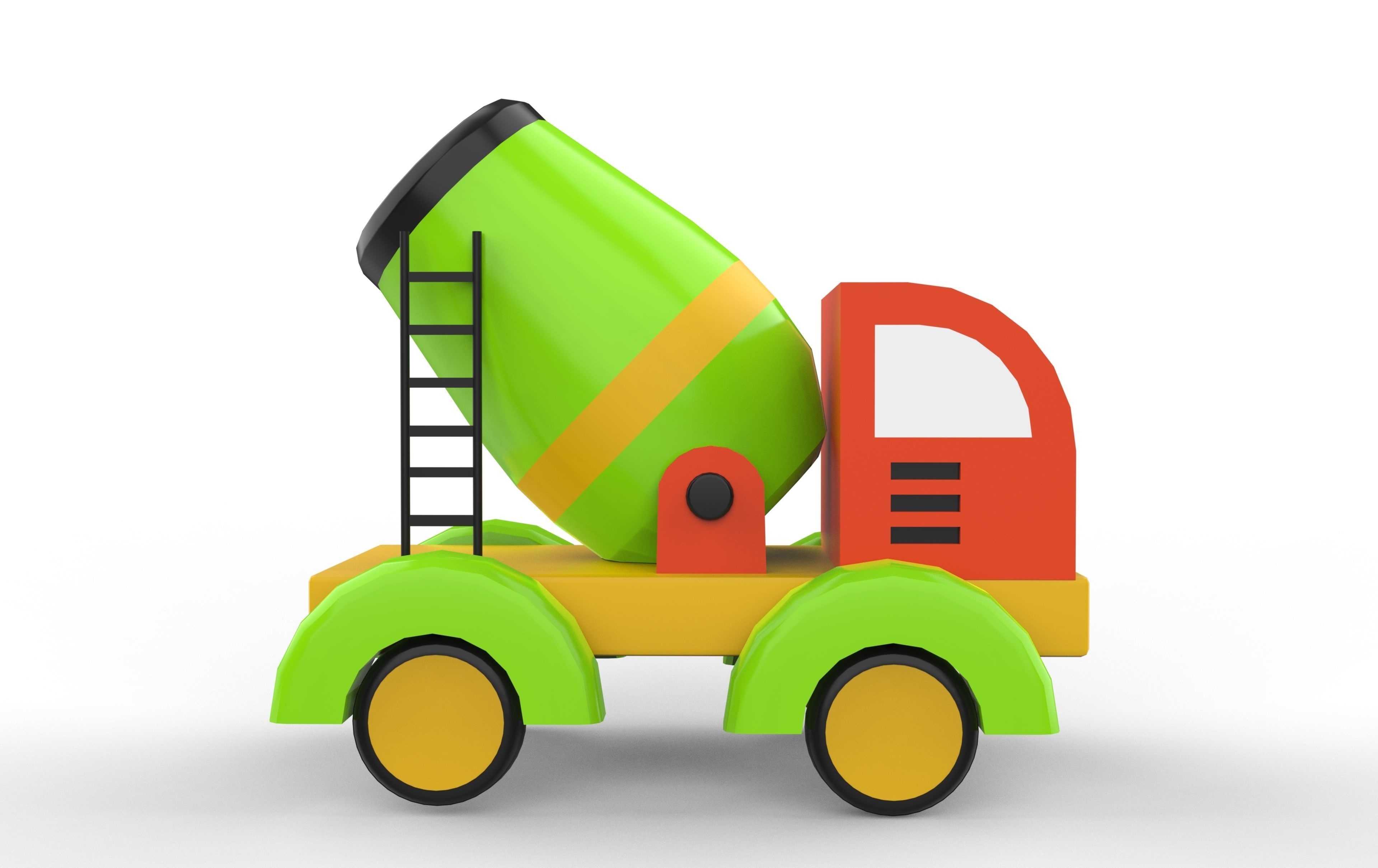 toy cars Low-poly 3D model_1