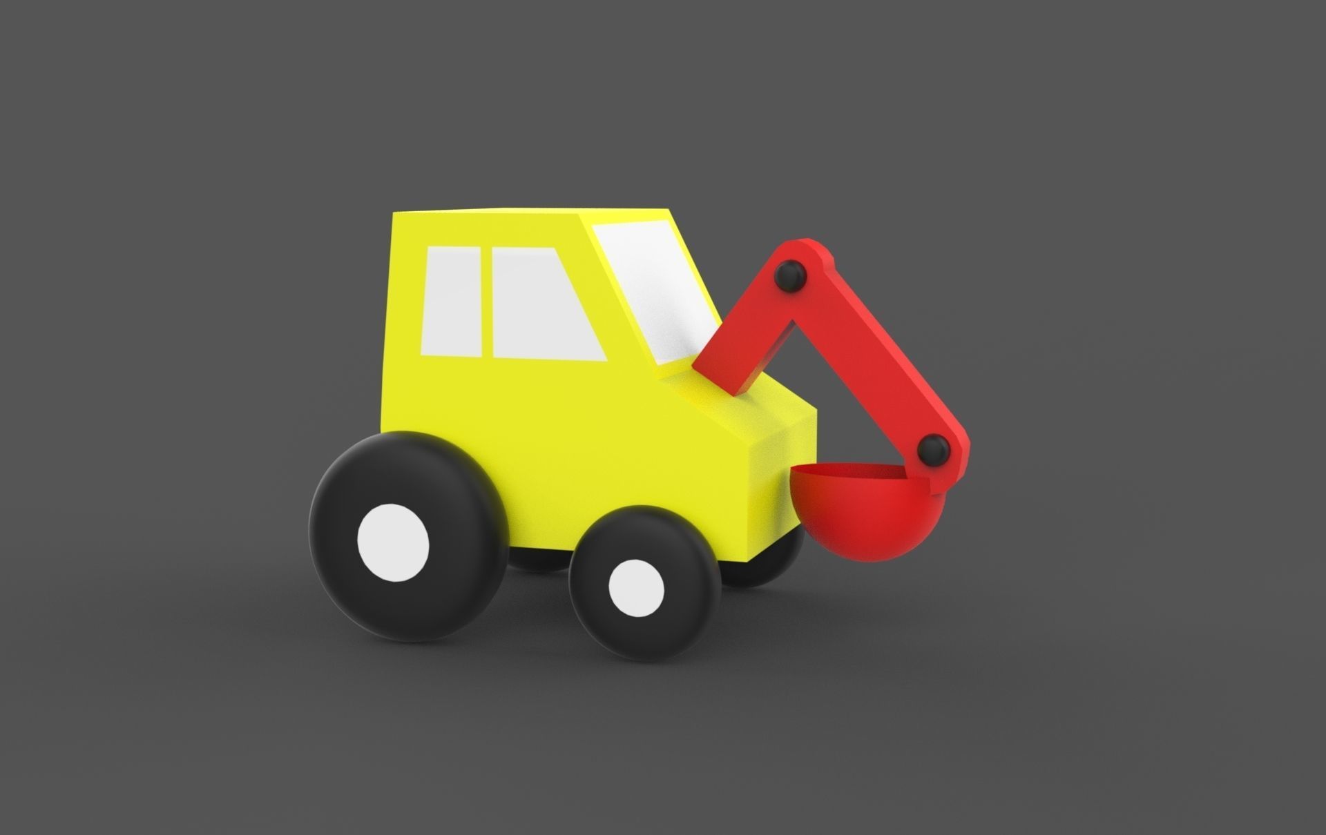 toy cars Low-poly 3D model_9