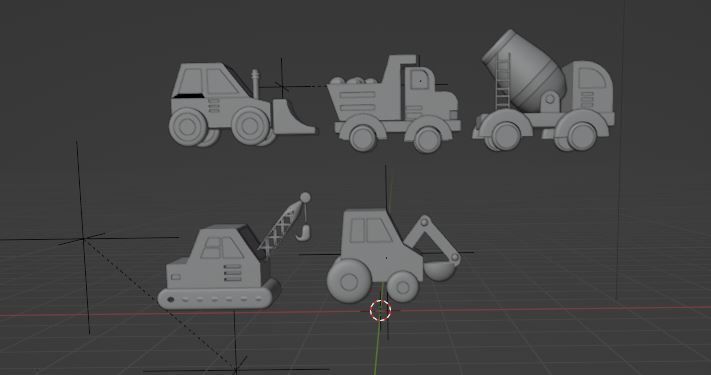 toy cars Low-poly 3D model_11