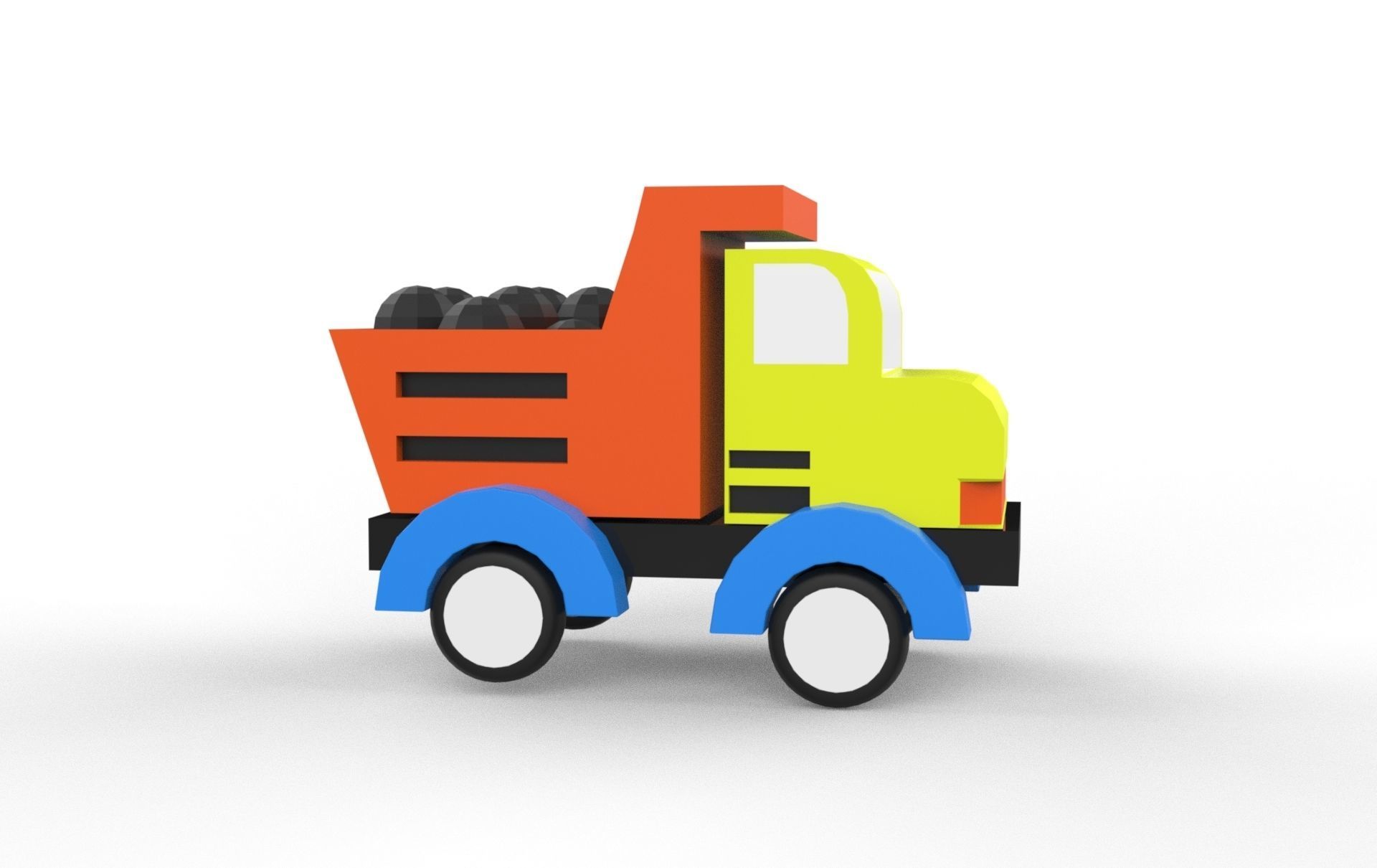 toy cars Low-poly 3D model_2