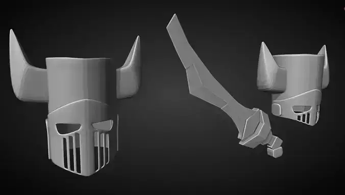 3D printable necromancer helmet 3D print model