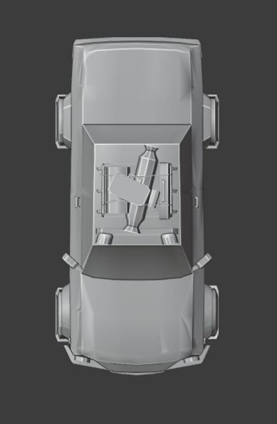 Flying Car 3D Model Low-poly 3D model_9