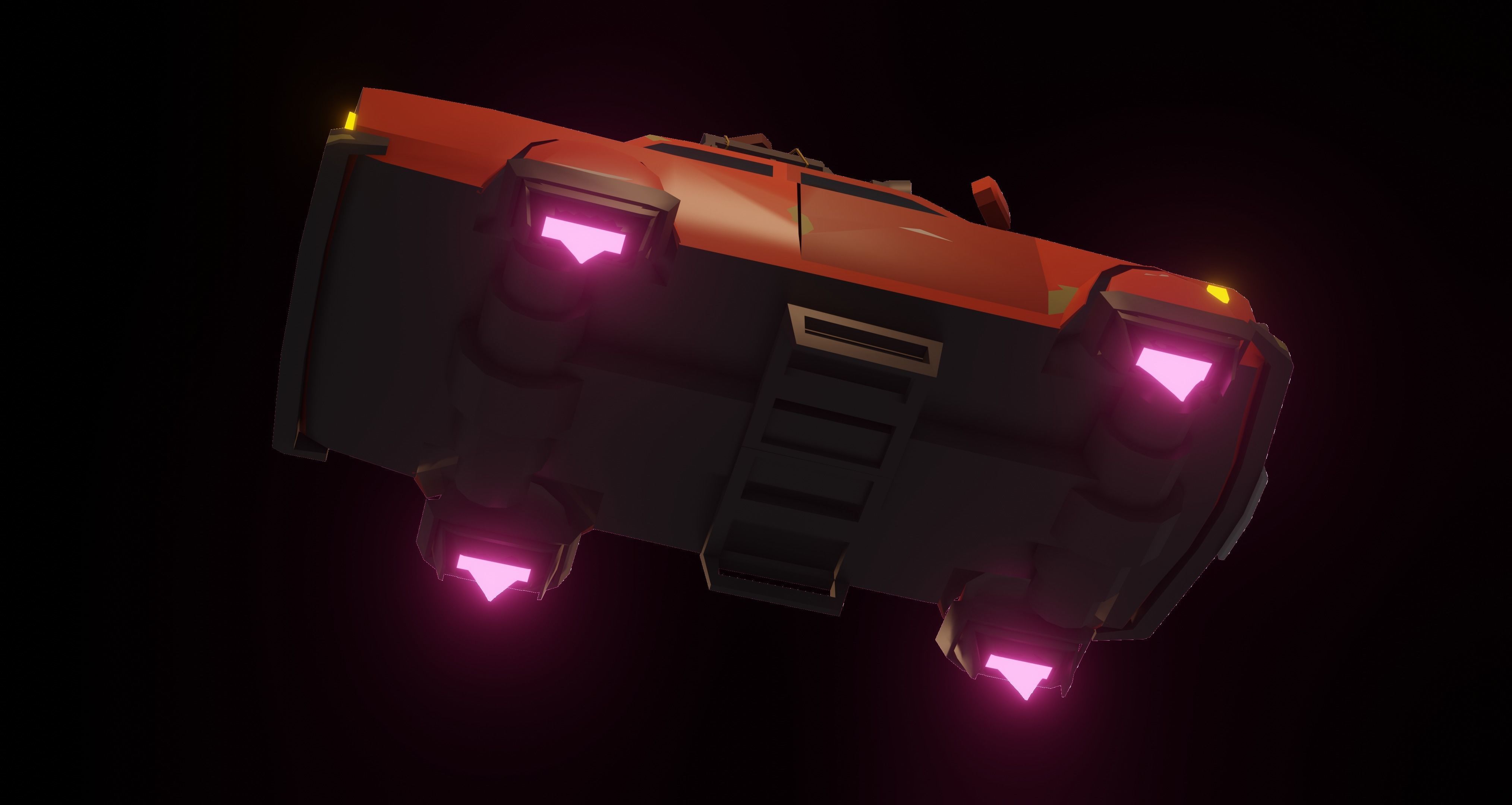 Flying Car 3D Model Low-poly 3D model_3