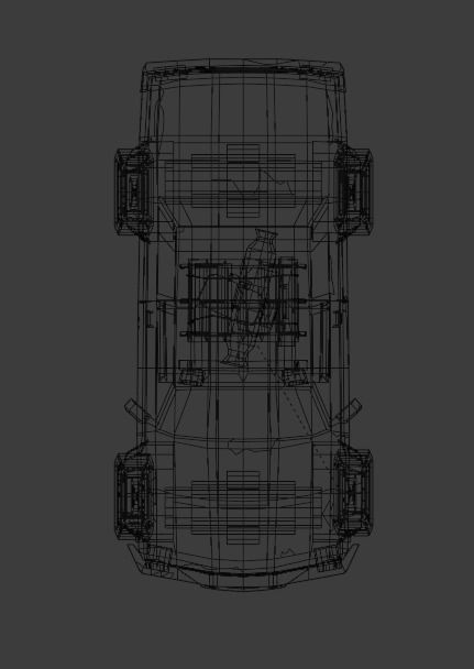 Flying Car 3D Model Low-poly 3D model_12