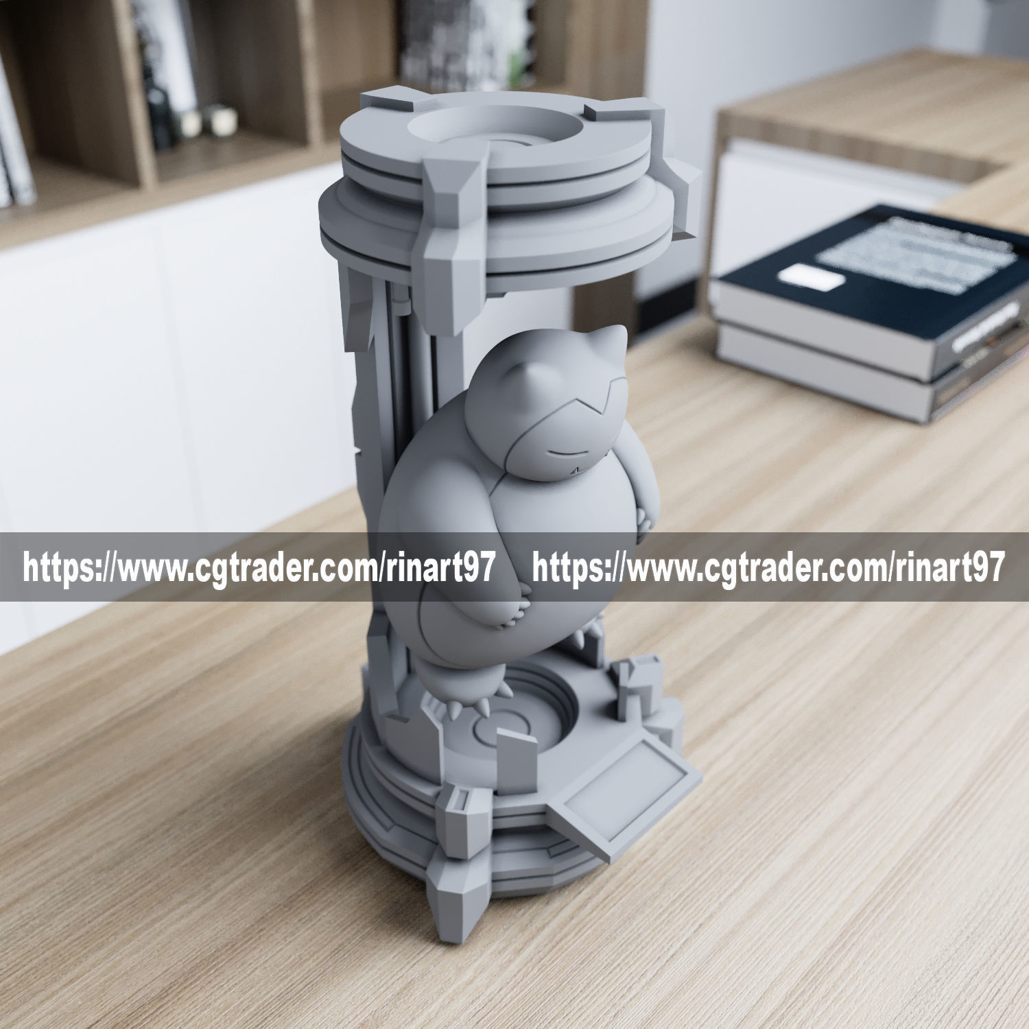 snorlax in the lab from pokemon 3D print model_9
