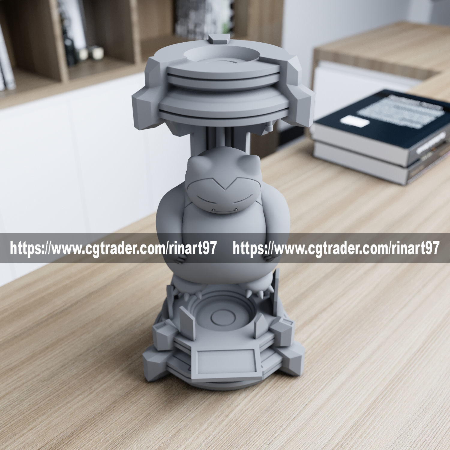 snorlax in the lab from pokemon 3D print model_8