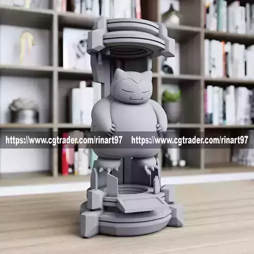 snorlax in the lab from pokemon 3D print model