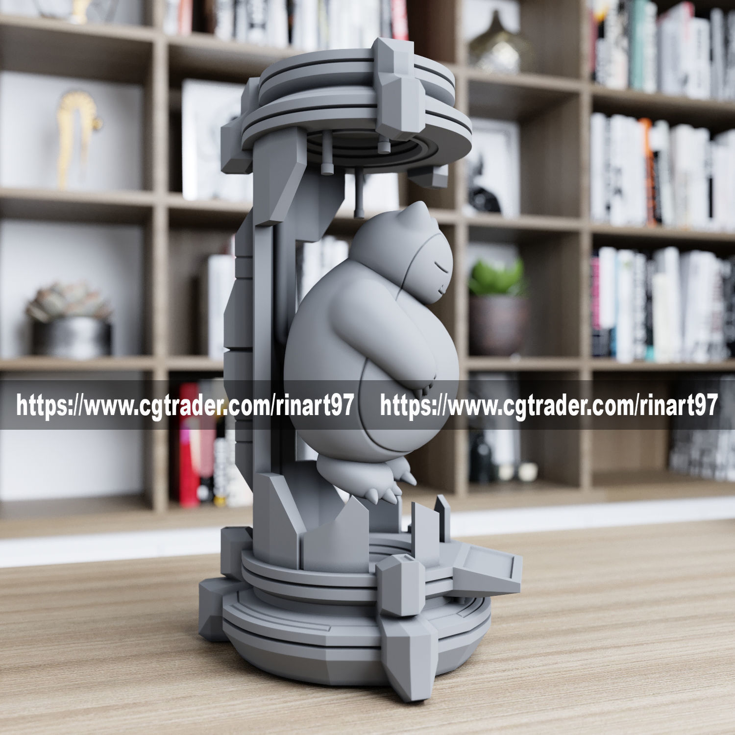 snorlax in the lab from pokemon 3D print model_6