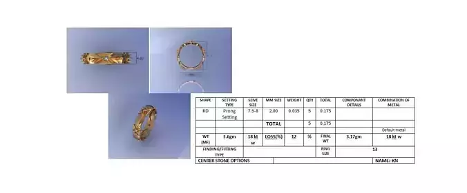 Diamond Band Ring 3D Print Model