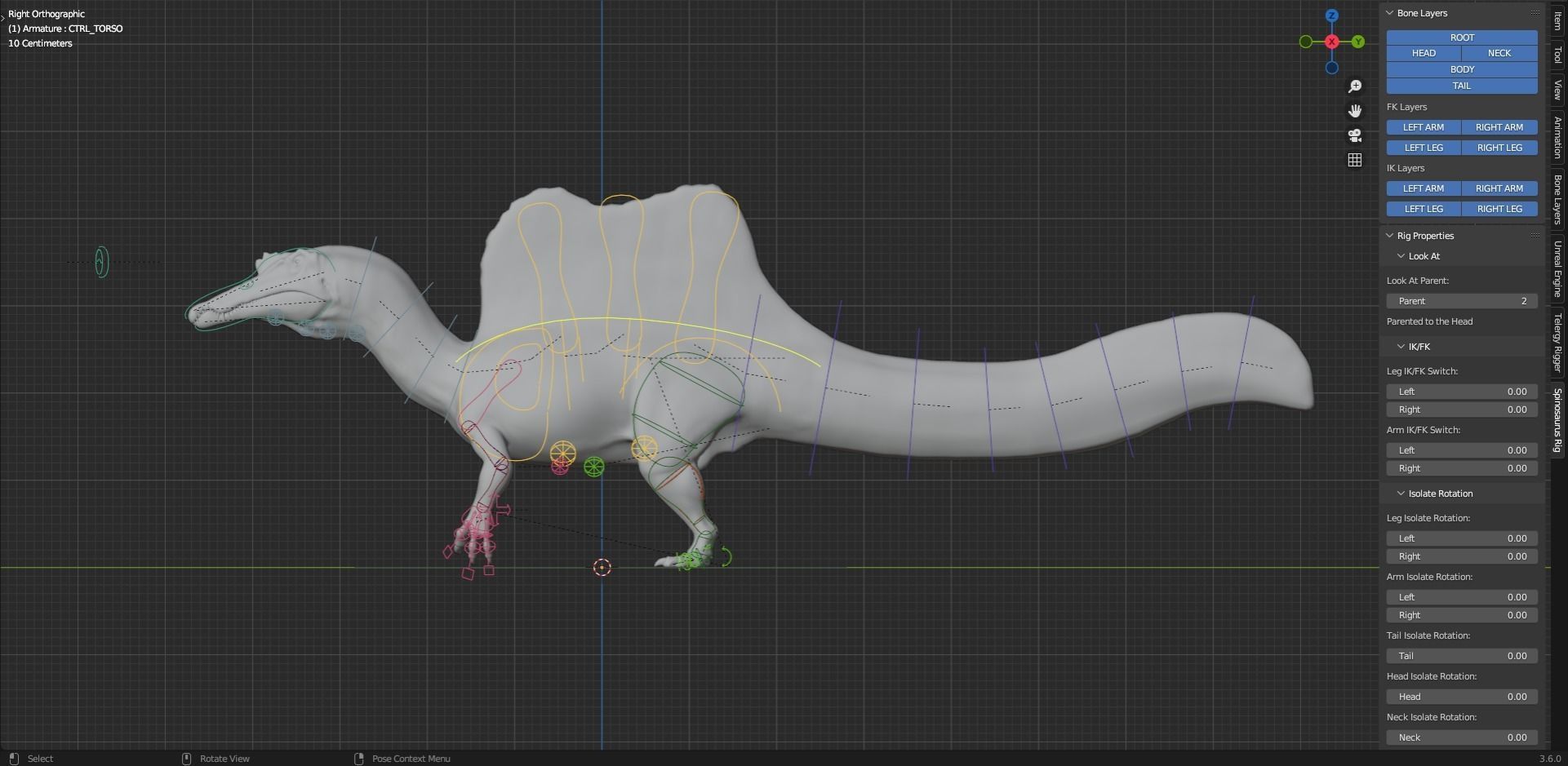 Spinosaurus Low-poly 3D model_29