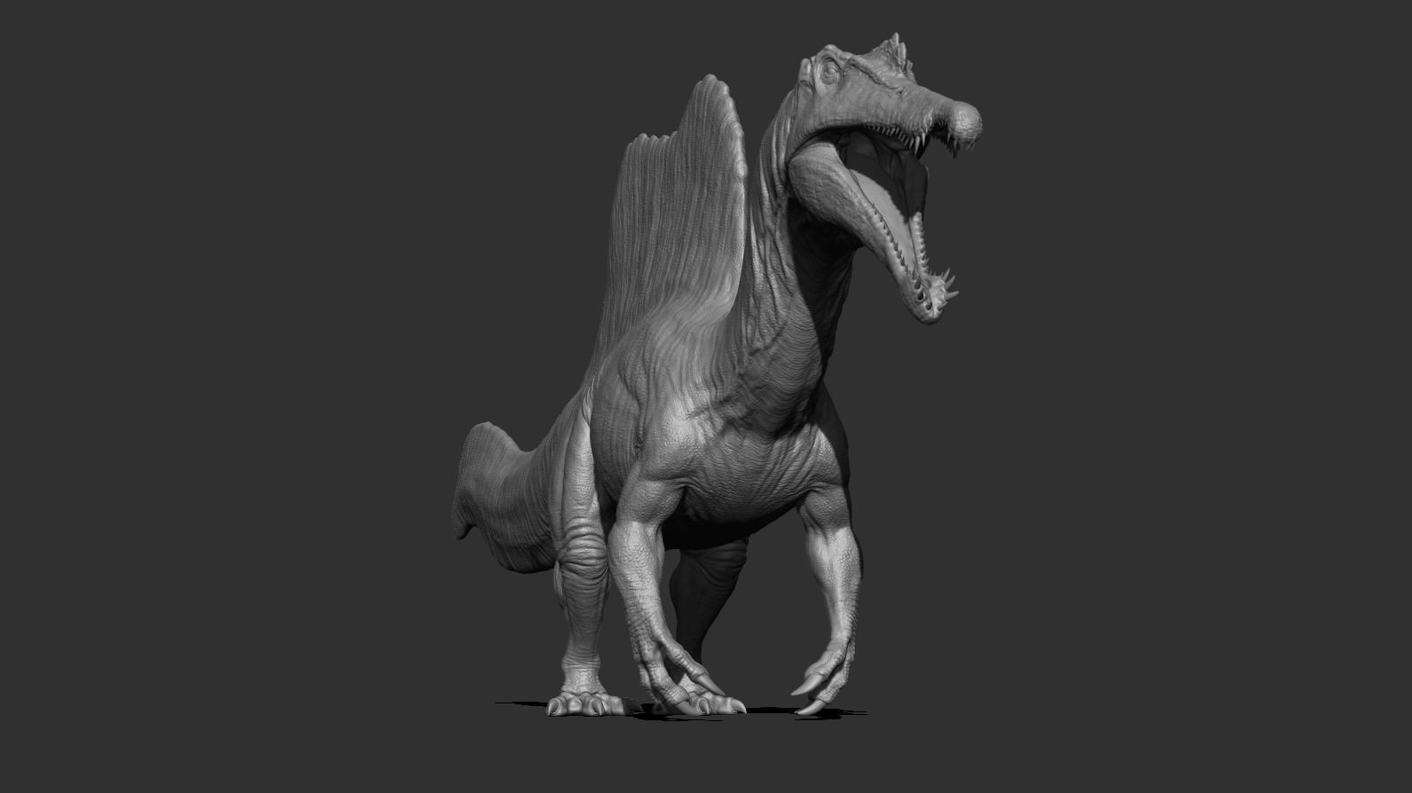 Spinosaurus Low-poly 3D model_17
