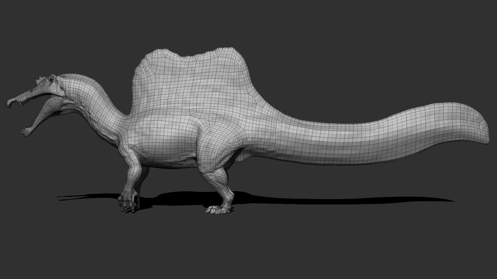 Spinosaurus Low-poly 3D model_26