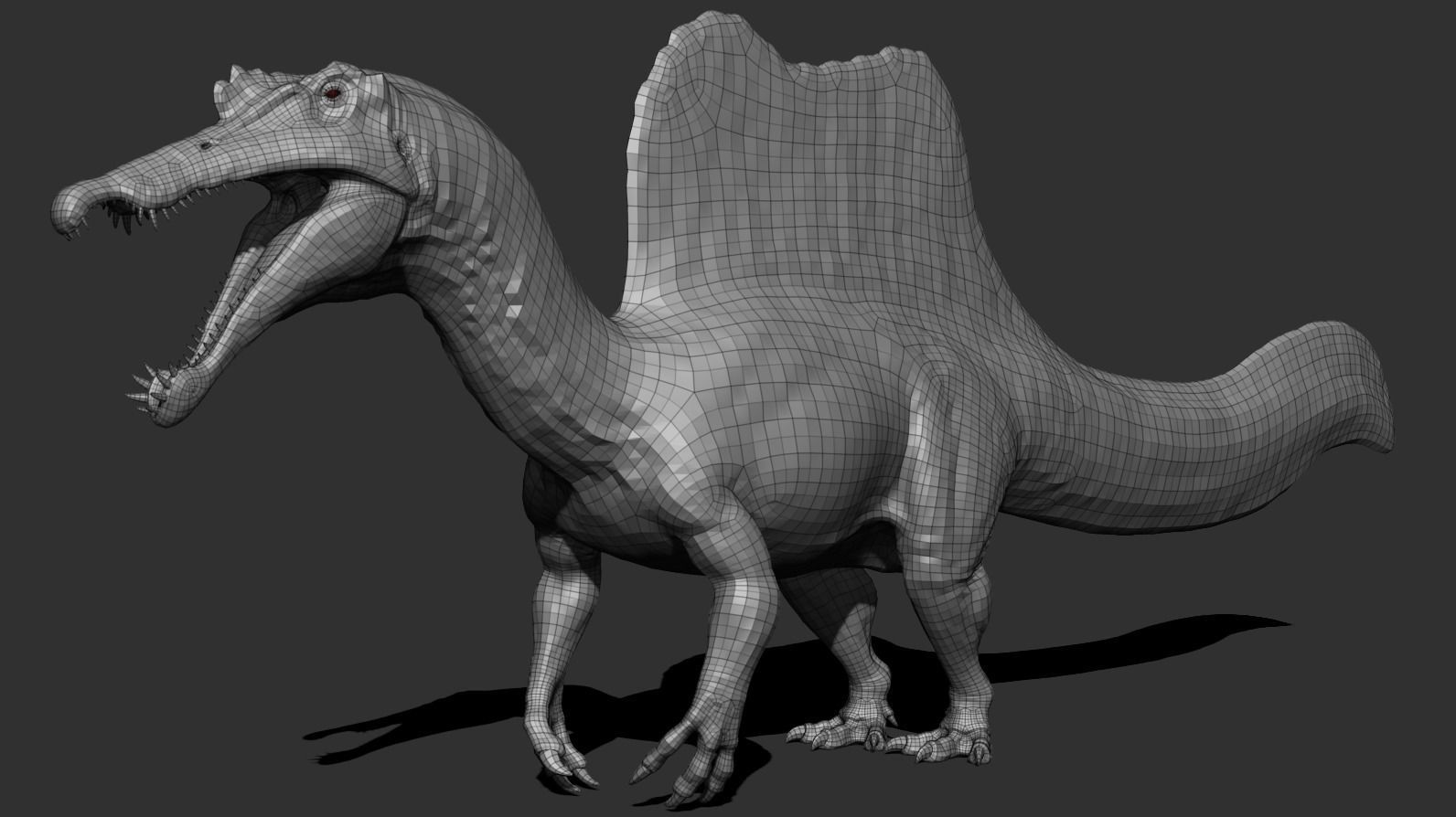 Spinosaurus Low-poly 3D model_27