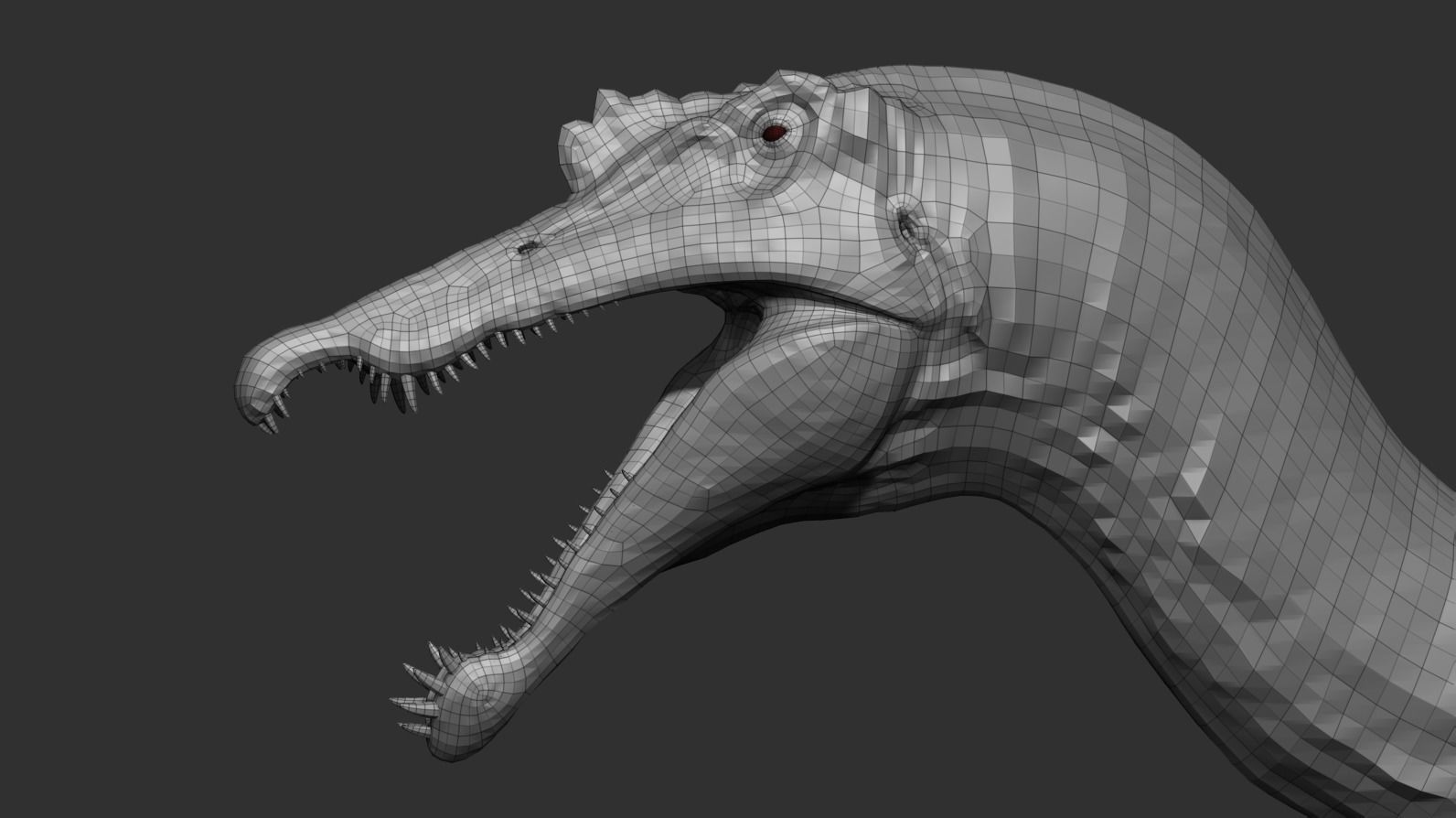 Spinosaurus Low-poly 3D model_28