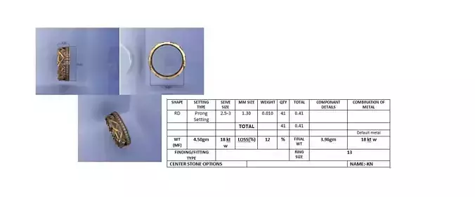 Diamond Band Ring 3D Print Model