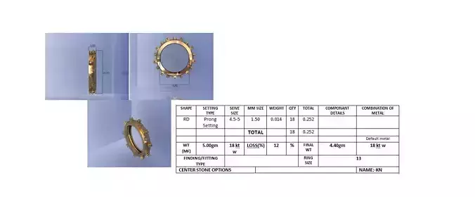 Diamond Band Ring 3D Print Model