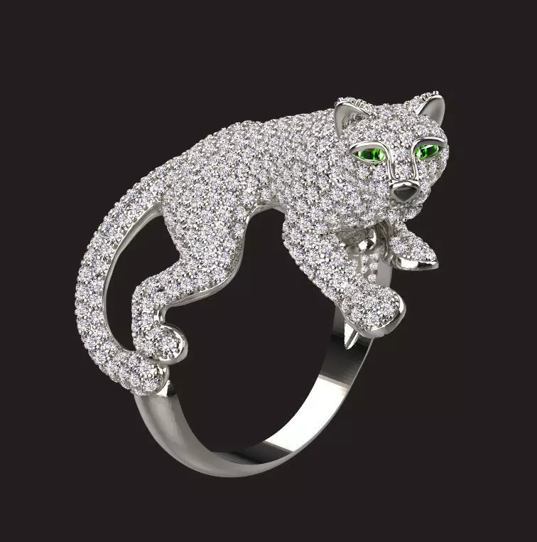 ring panther 3D print model_0