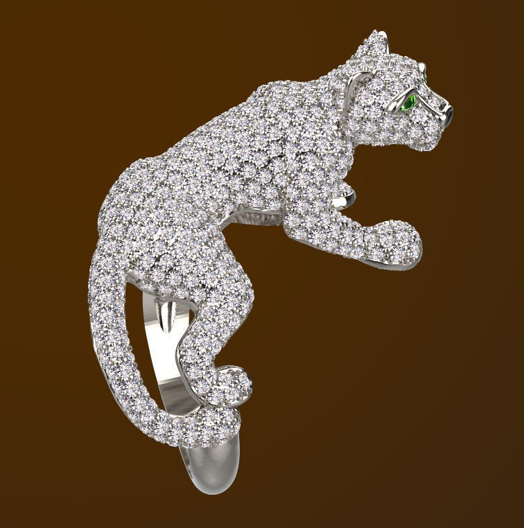 ring panther 3D print model_5