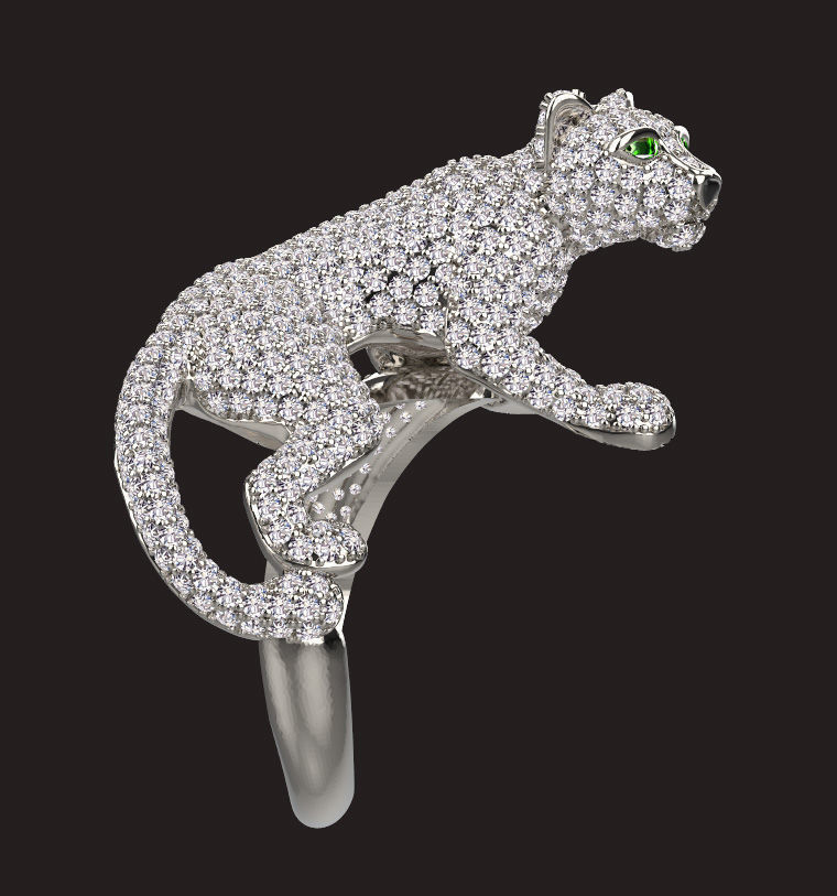 ring panther 3D print model_17