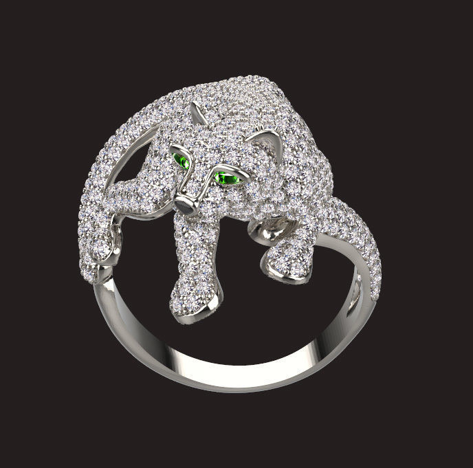 ring panther 3D print model_12