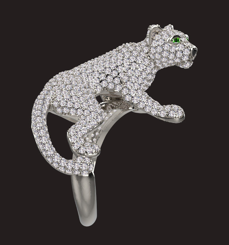 ring panther 3D print model_16