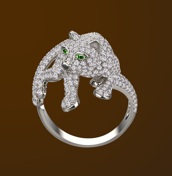 ring panther 3D print model_3