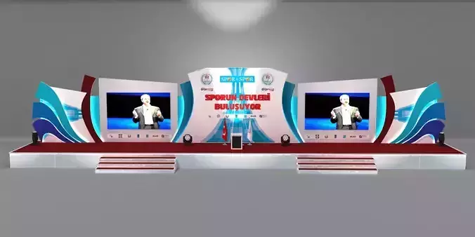 Stage Design 002 3D model