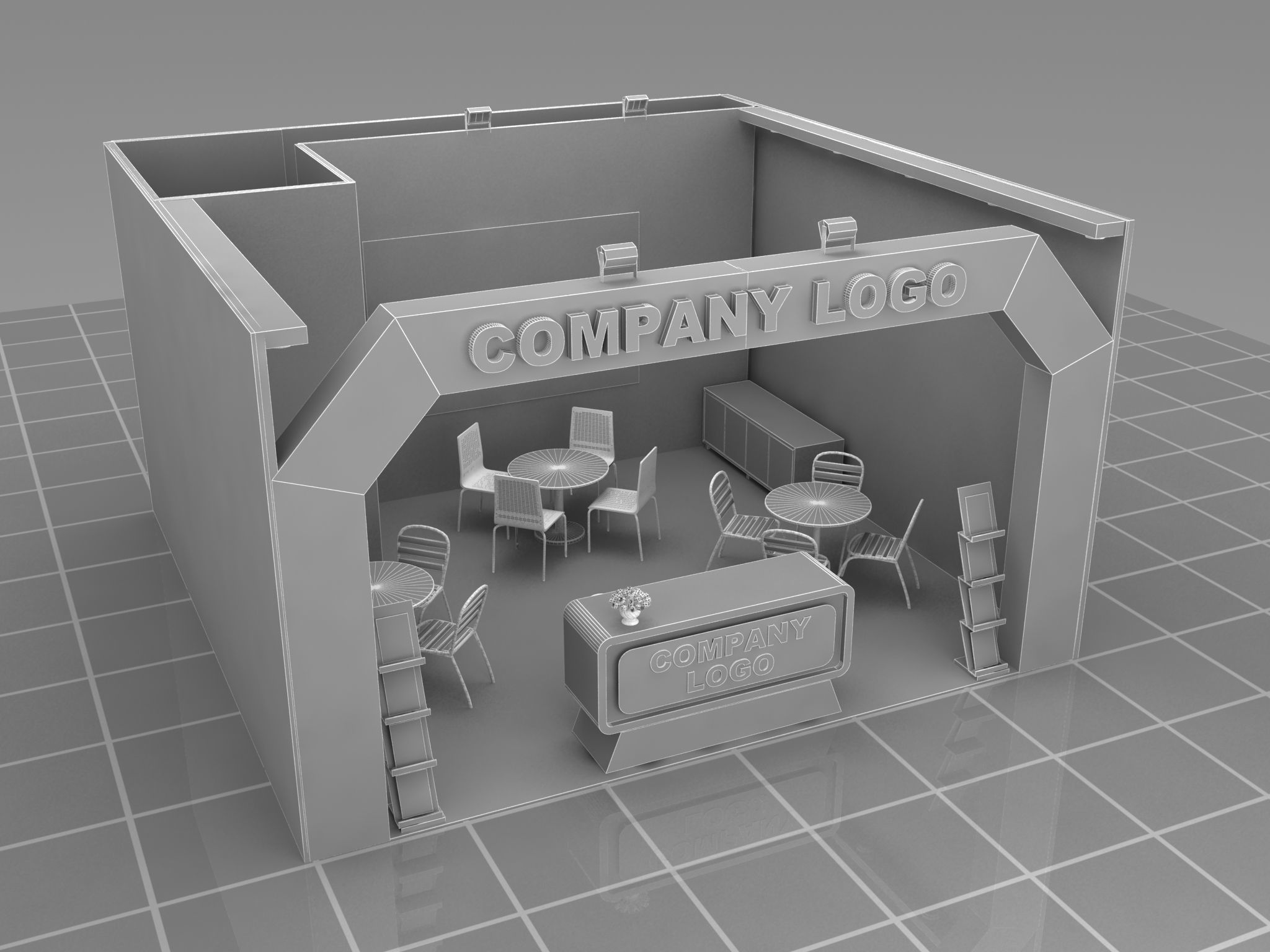 Modular Exhibition Stand 09 3D model | CGTrader