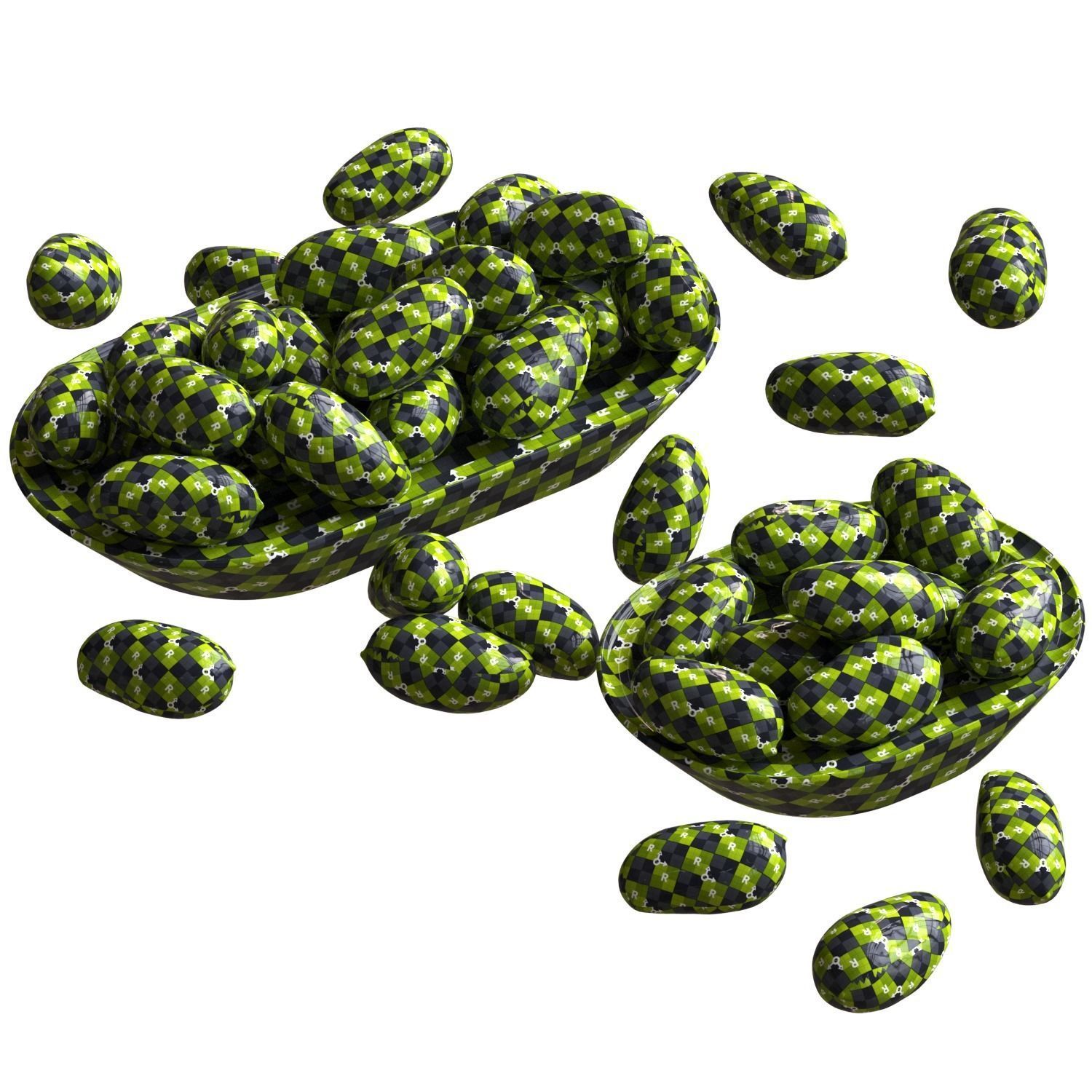 Mango in fruit bowl 01 3D model_2