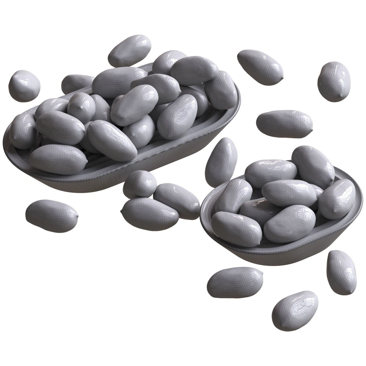 Mango in fruit bowl 01 3D model_3