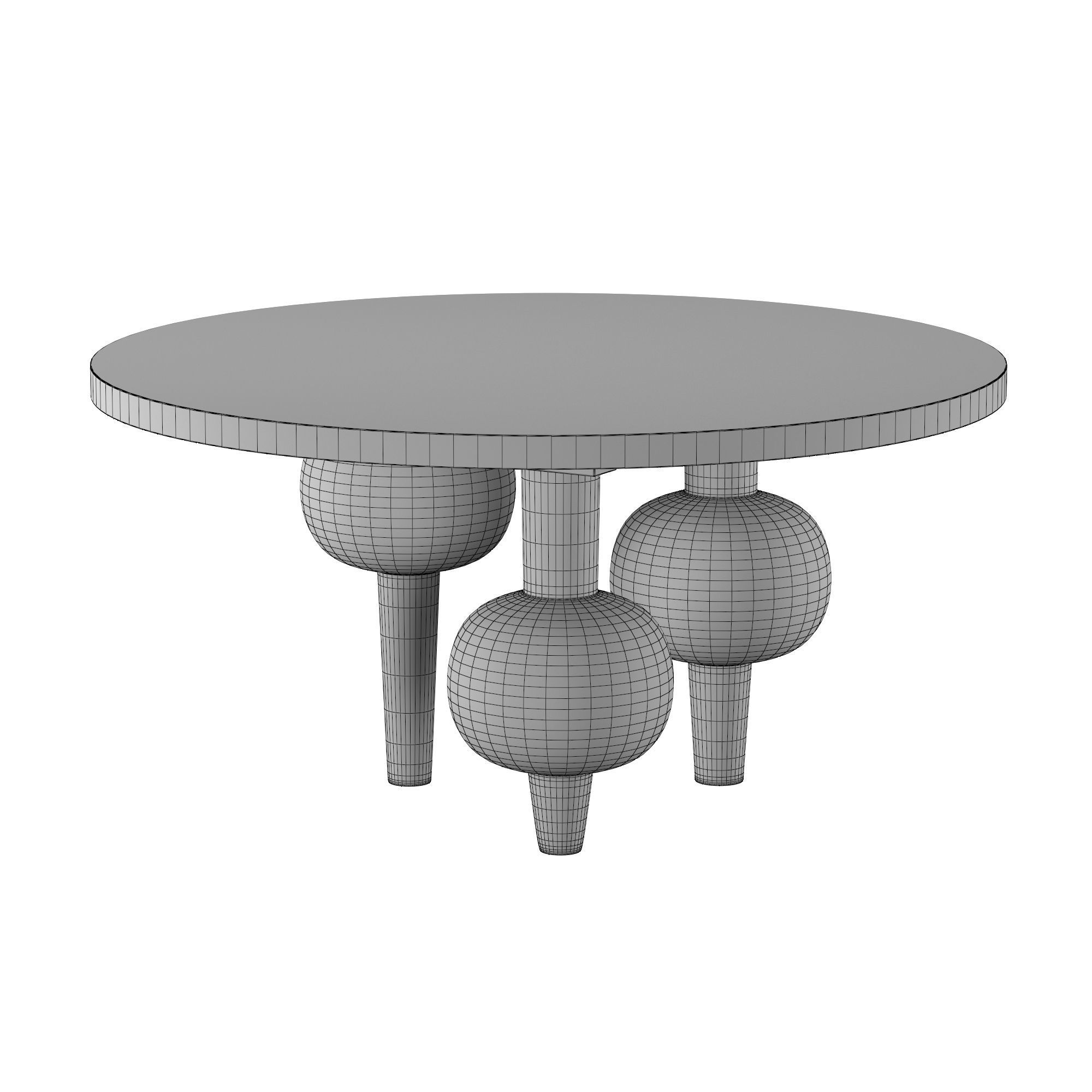Julie Dining Table 3D model_5