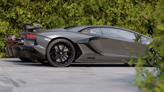 Luxury Automotive Render Scene 3D Blender File Textured And FBX  3D model 6