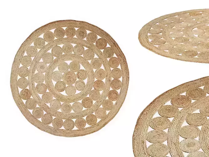 Jute round rug AFTAS