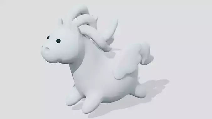 Cute little pegasus flying 