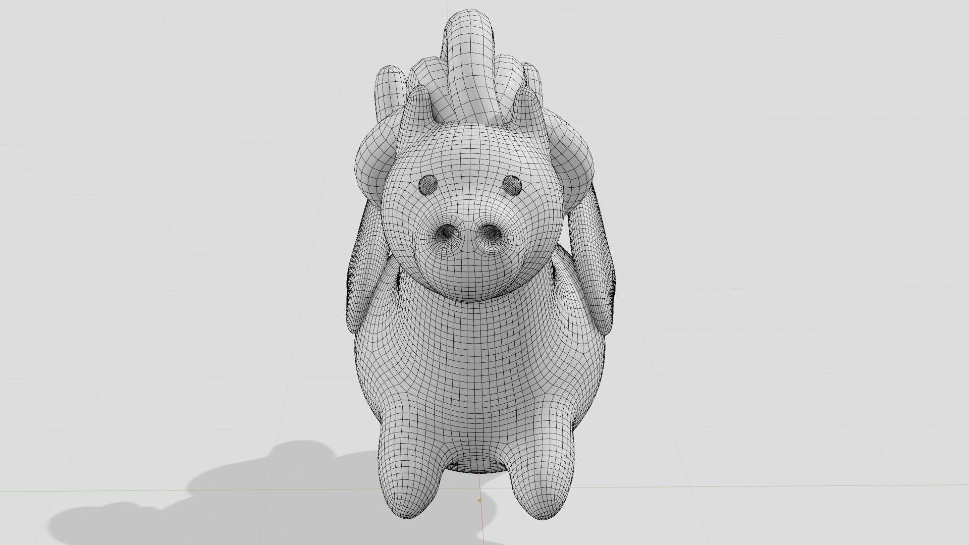 Cute little pegasus flying  3D model_6