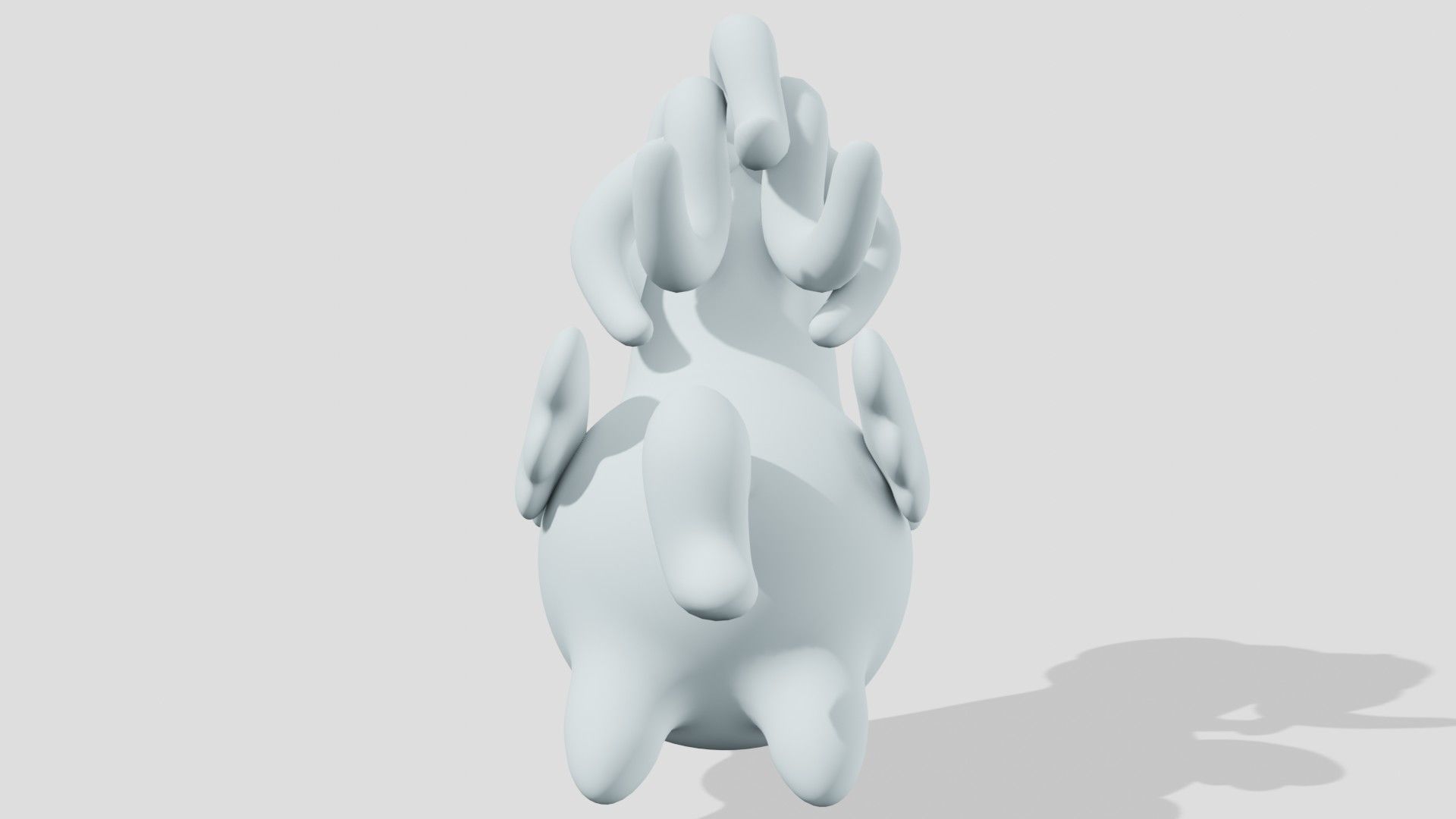 Cute little pegasus flying  3D model_3