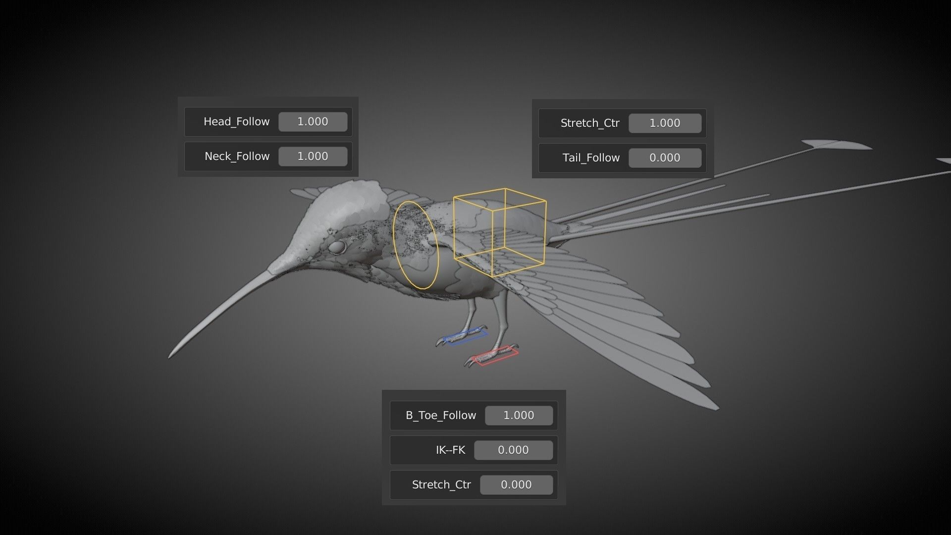 Hummingbird Animation VFX Grace 3D model_17