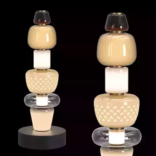 Totem glass lamp Yellou 3D model