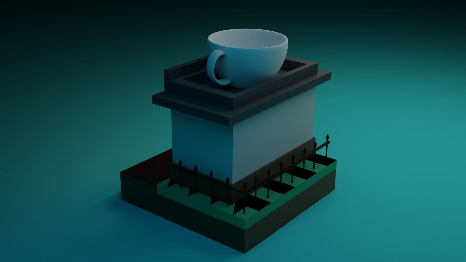 Coffee shop Free 3D model_1