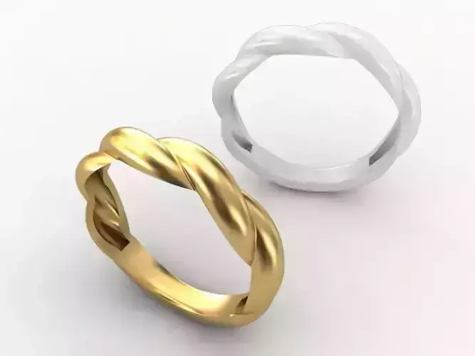 3d gold spiral ring 3D print model