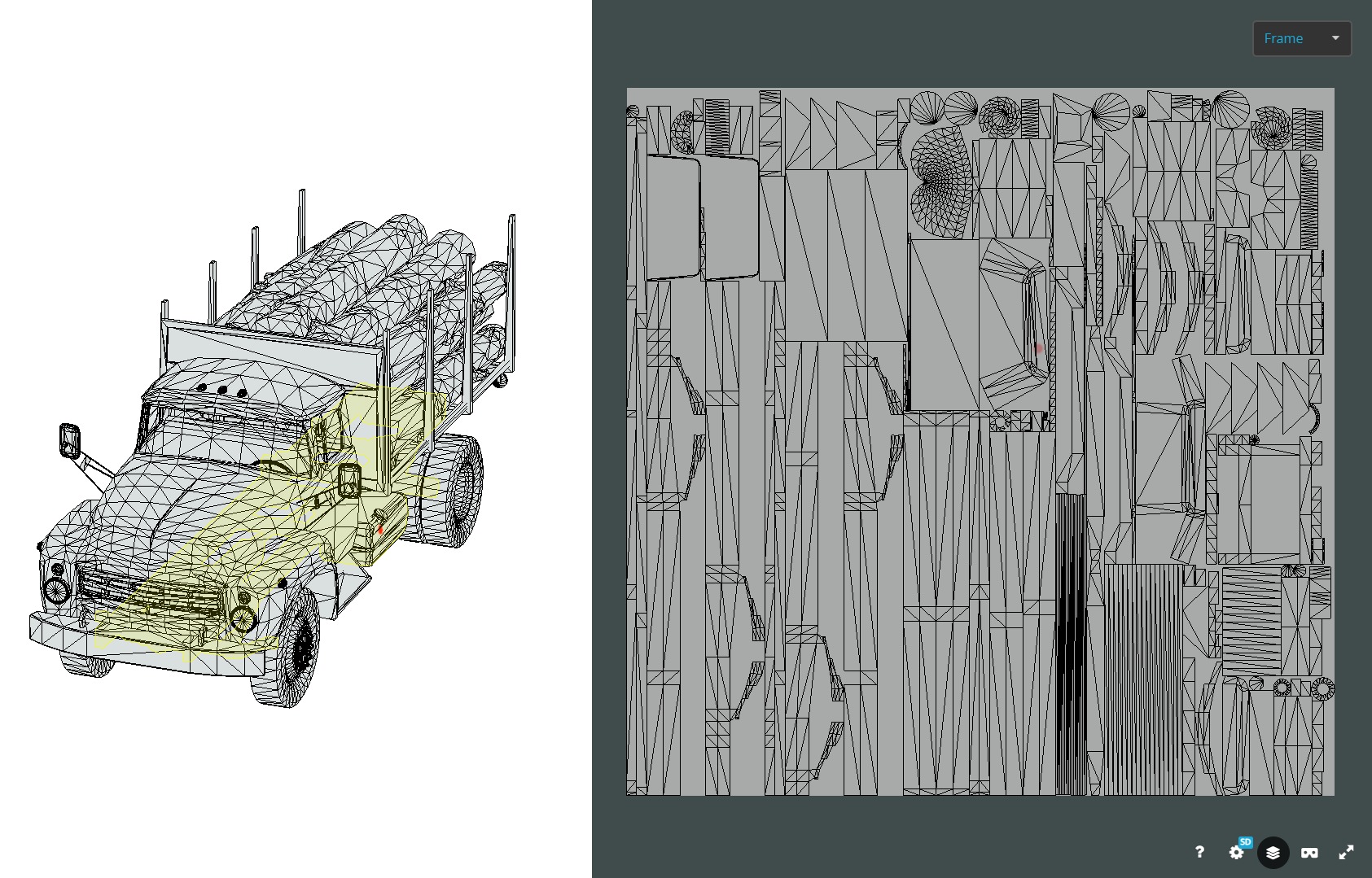 Logging Truck Low-poly 3D model_24