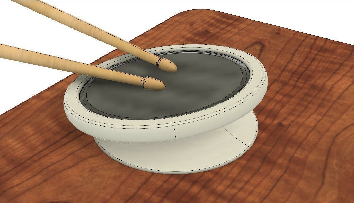 Drum pad practice pad 3d-printed with gcode for prusa mk3-s  3D print model_5