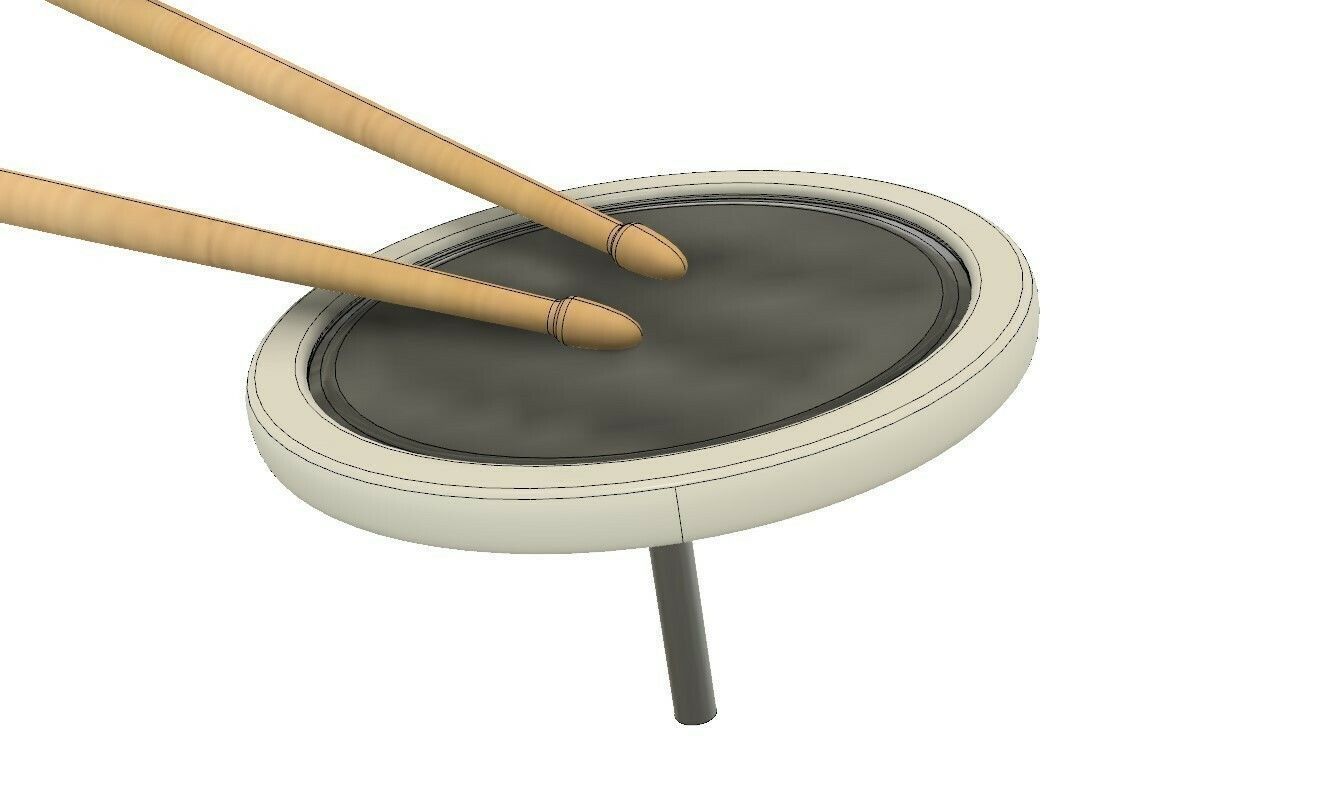 Drum pad practice pad 3d-printed with gcode for prusa mk3-s  3D print model_6