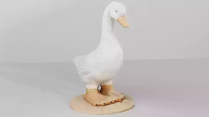 Ceramic goose sculpture