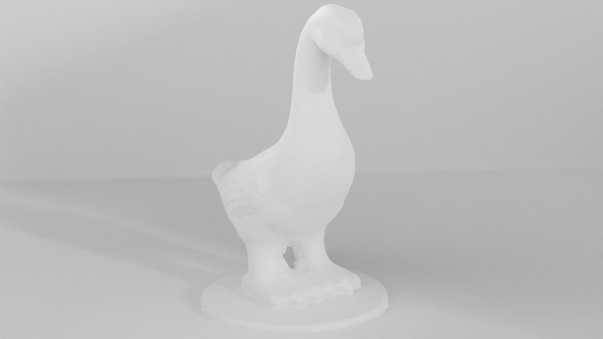 Ceramic goose sculpture Low-poly 3D model_6