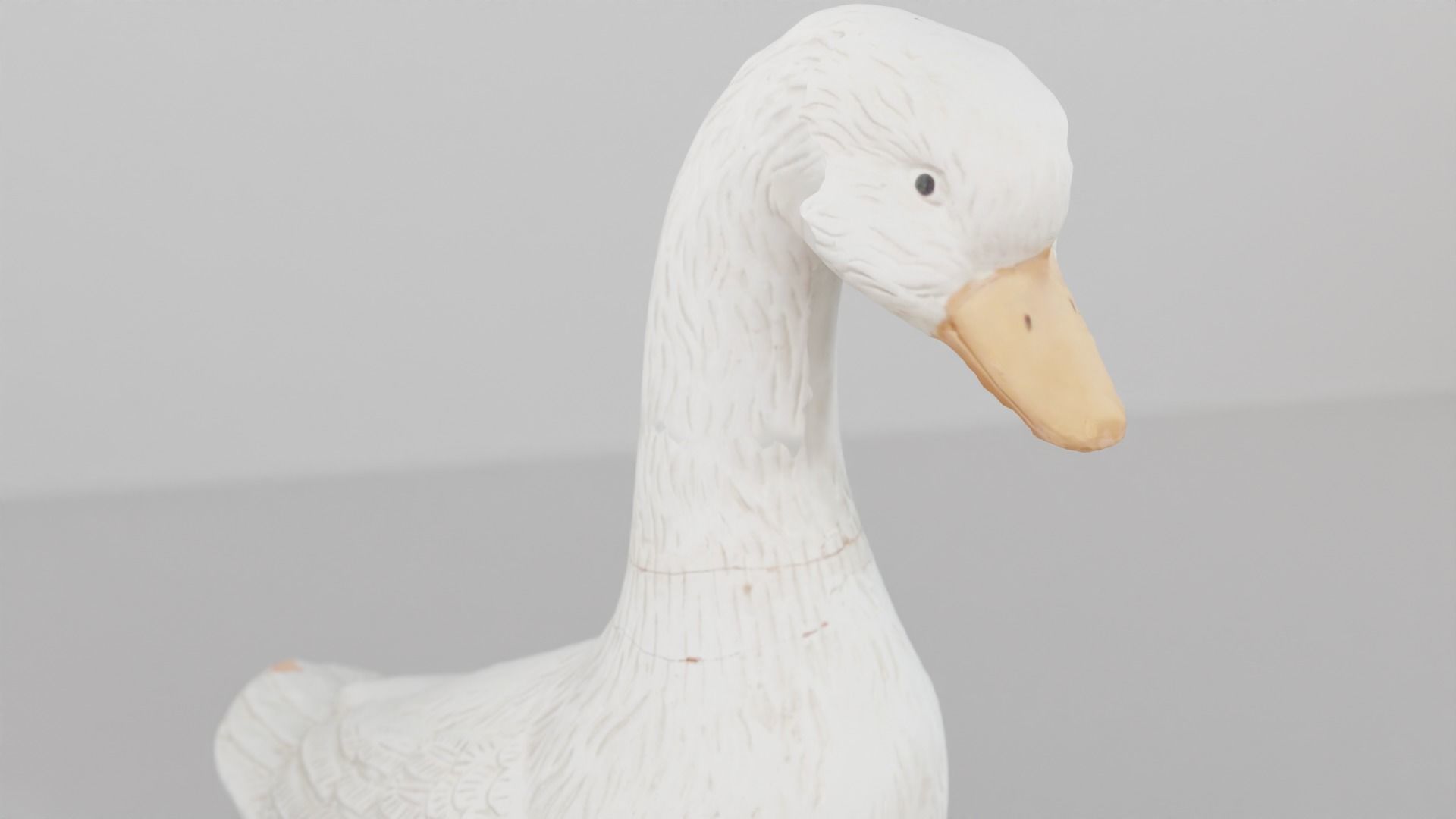 Ceramic goose sculpture Low-poly 3D model_1
