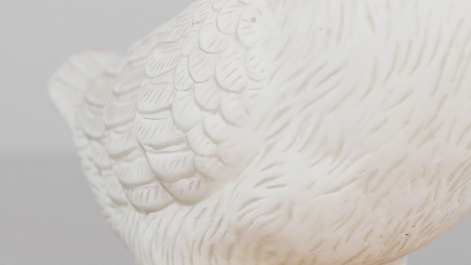 Ceramic goose sculpture Low-poly 3D model_2