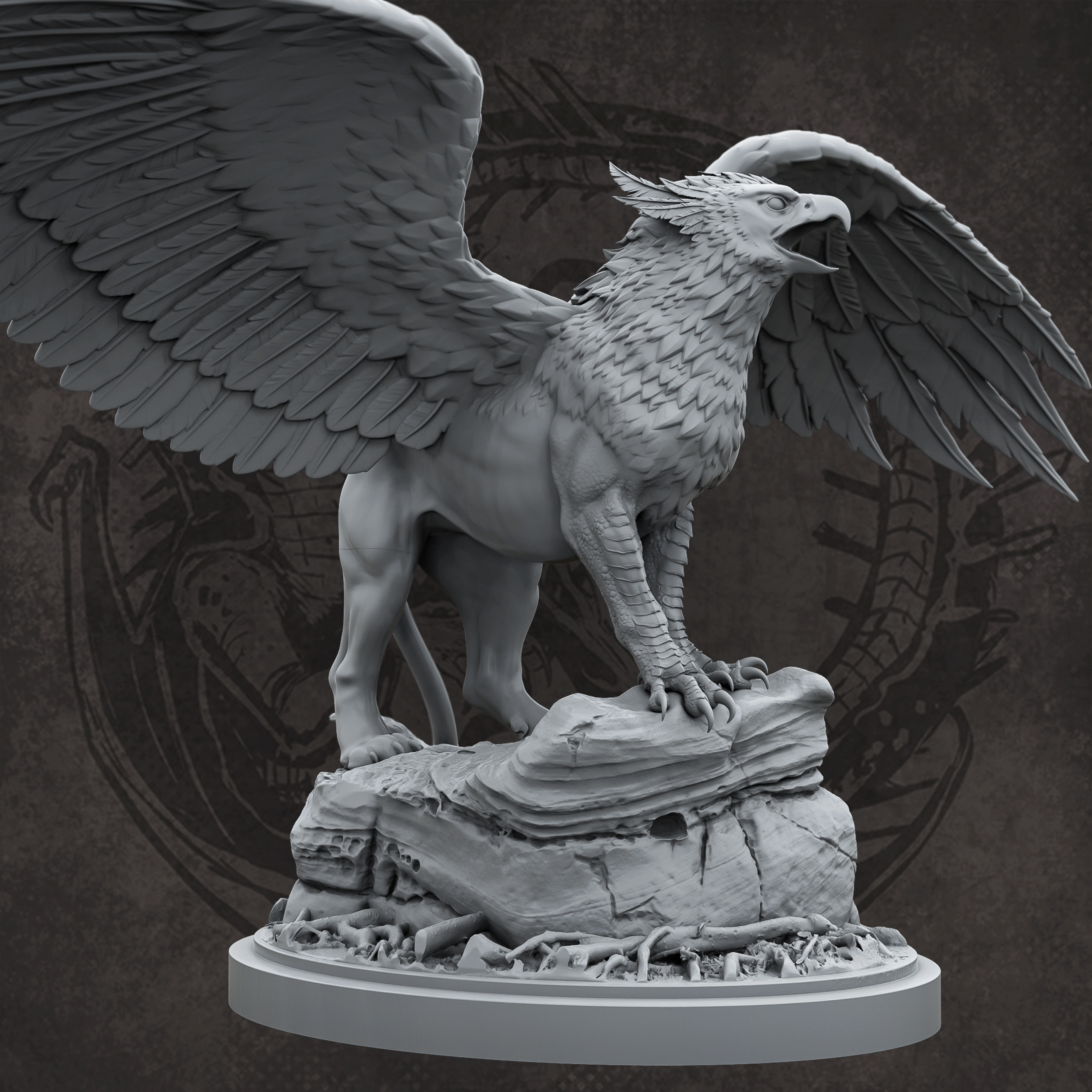 Griffin 3D print model_2