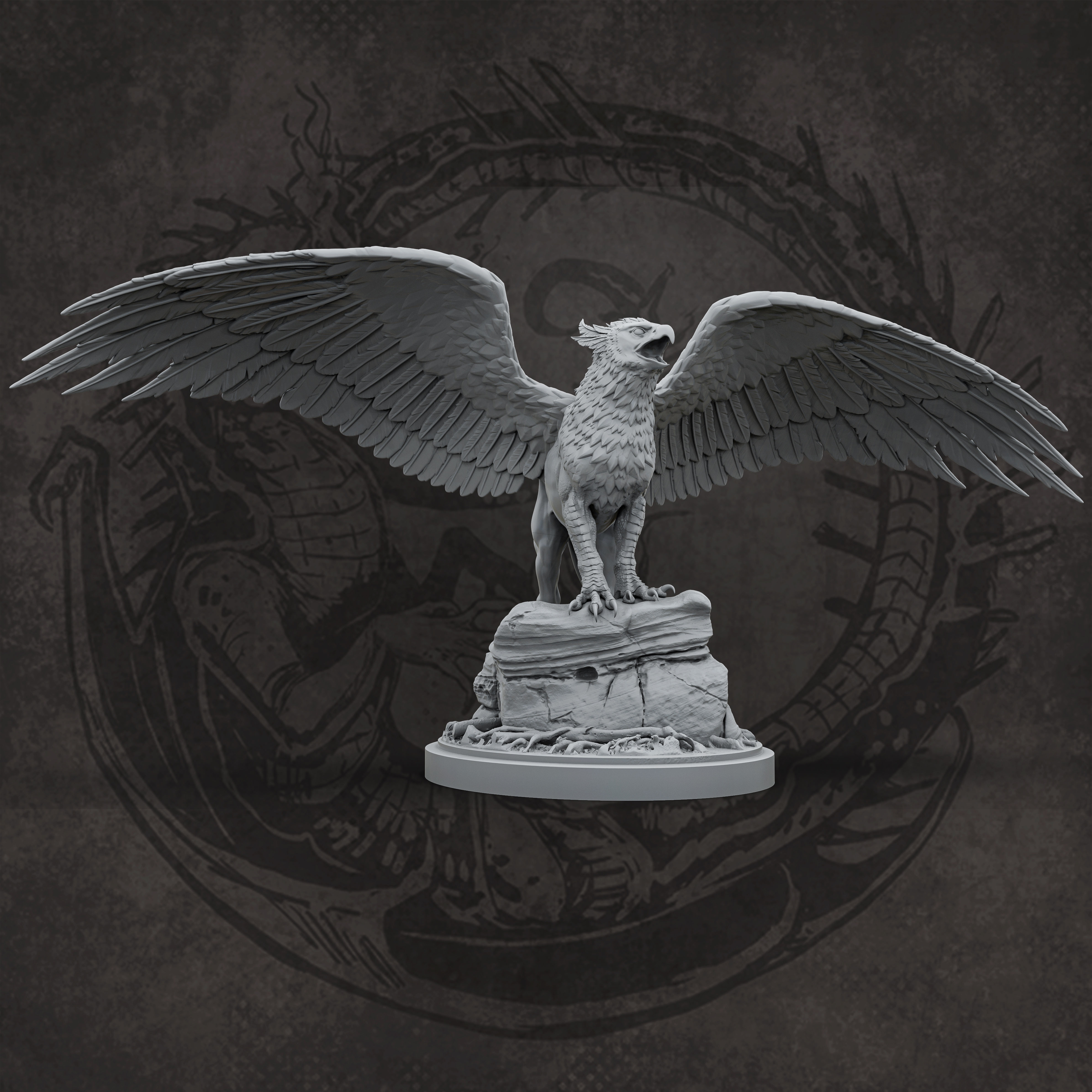 Griffin 3D print model_3